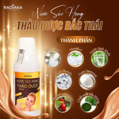 Nước Súc Họng Thảo Dược Bắc Thái Radiaka