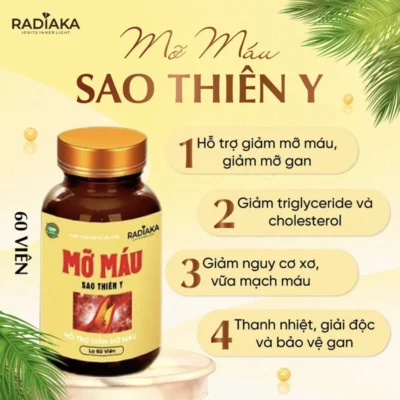 Viên uống mỡ máu Sao Thiên Y Radiaka