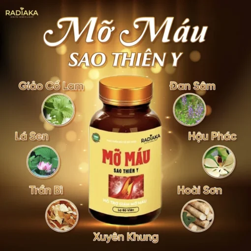 Viên uống mỡ máu Sao Thiên Y Radiaka