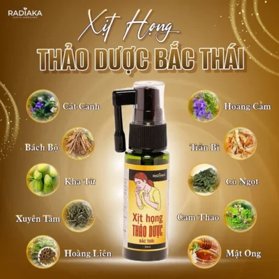 Xịt Họng Thảo Dược Bắc Thái Radiaka