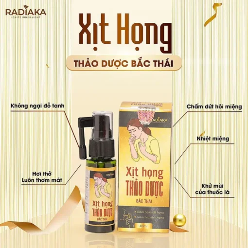 Xịt Họng Thảo Dược Bắc Thái Radiaka